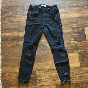 KanCan Black Distressed Skinny Jeans